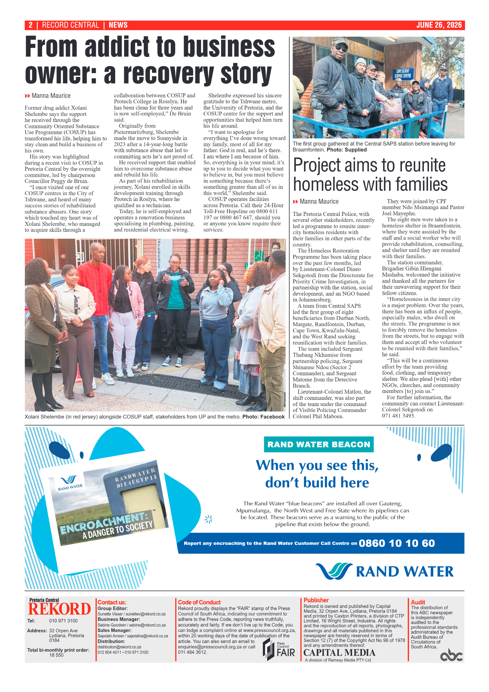 Rekord Central 26 June 2026 page 2