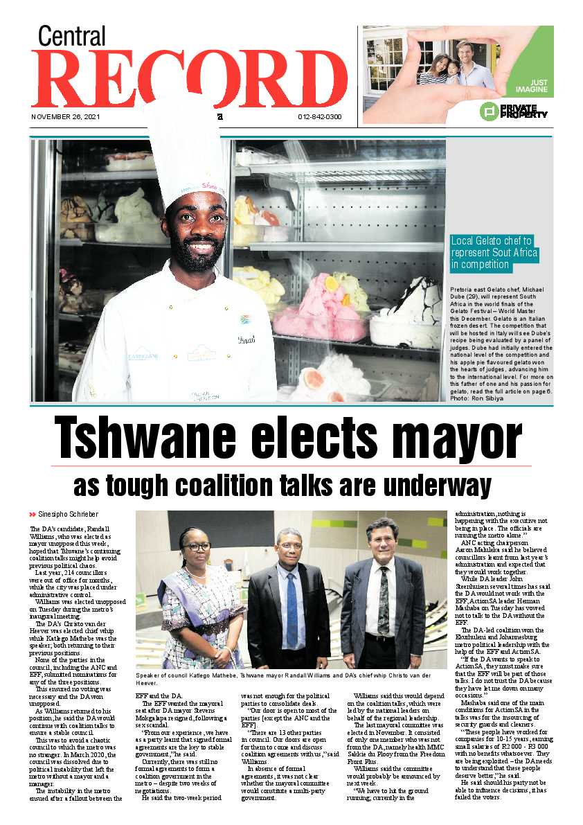 Rekord Central 26 November 2021 page 1