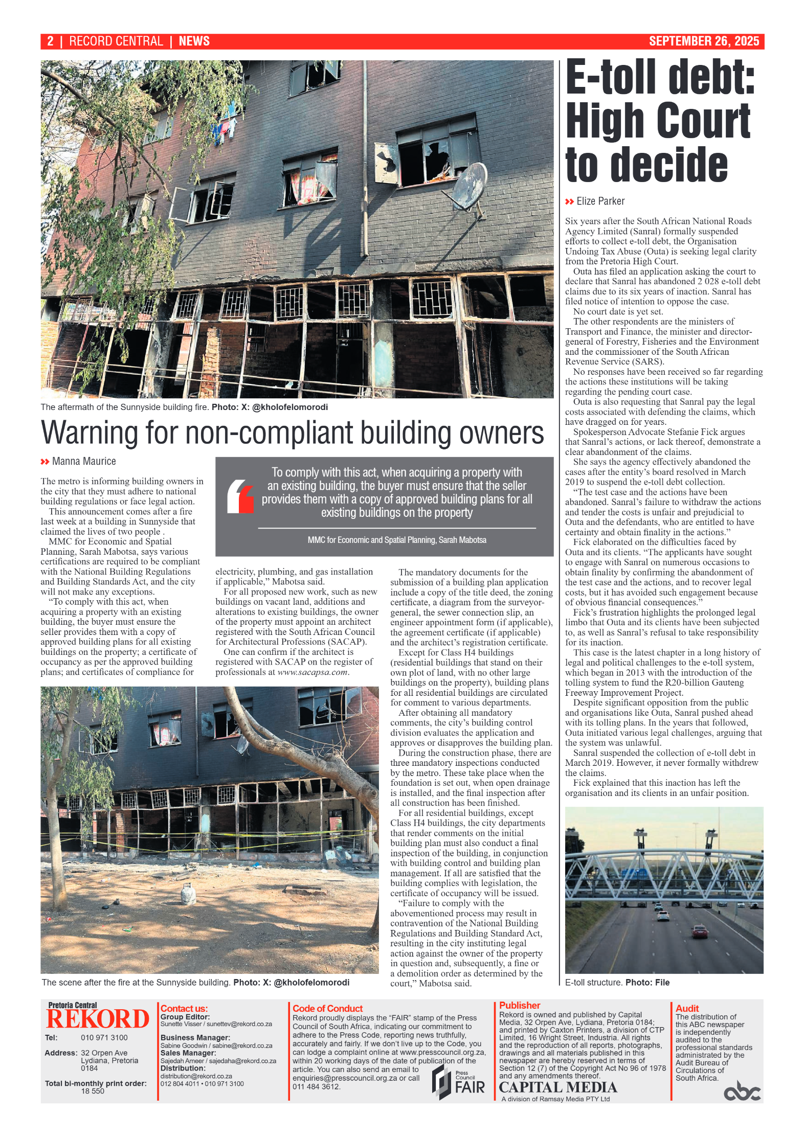 Rekord Central 26 September 2025 page 2
