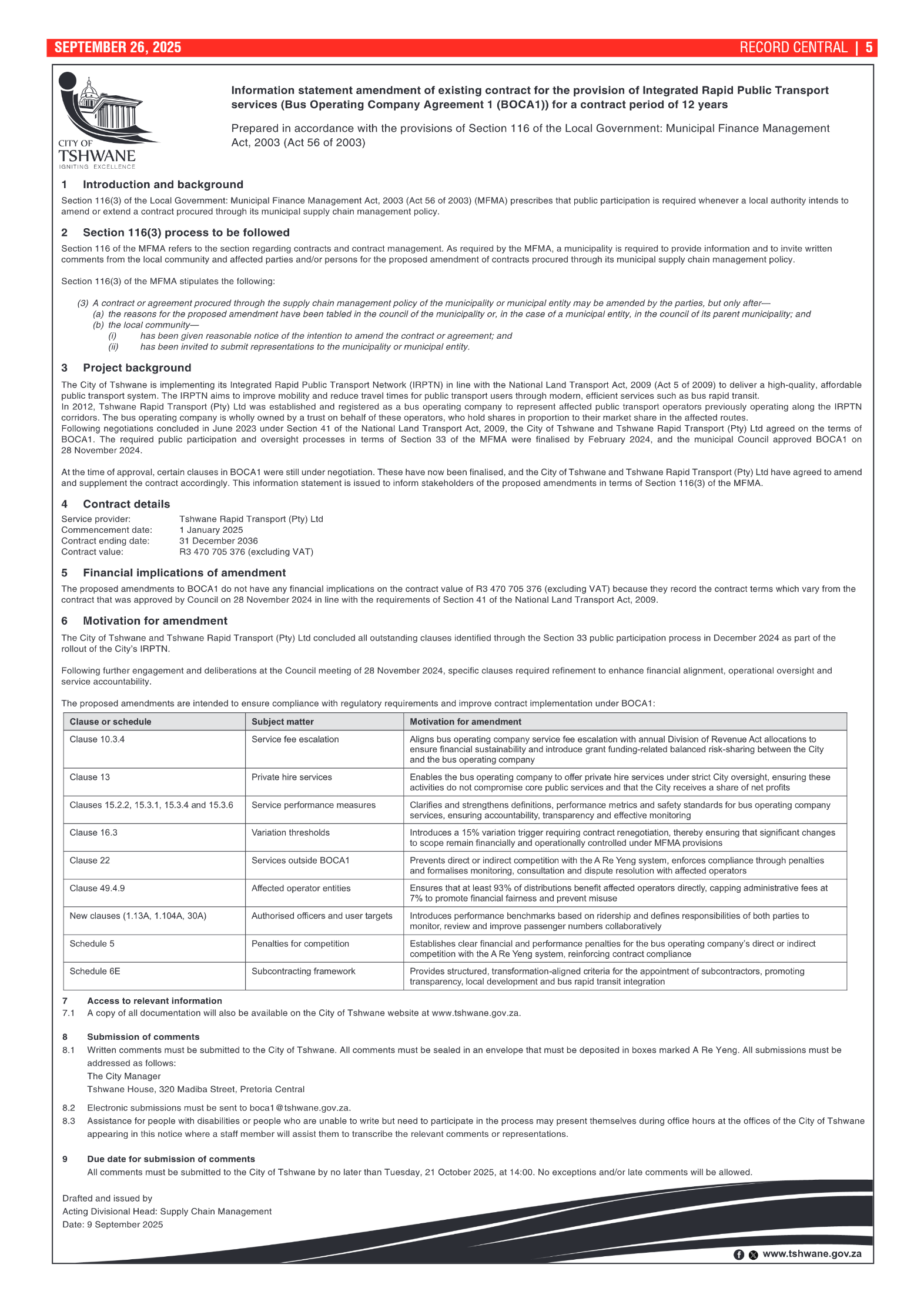 Rekord Central 26 September 2025 page 5