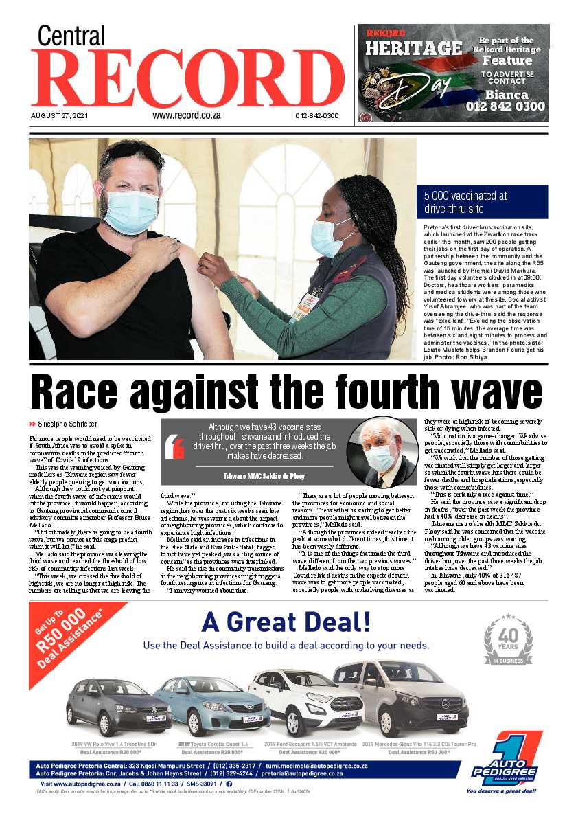 Rekord Central 27 August 2021 page 1