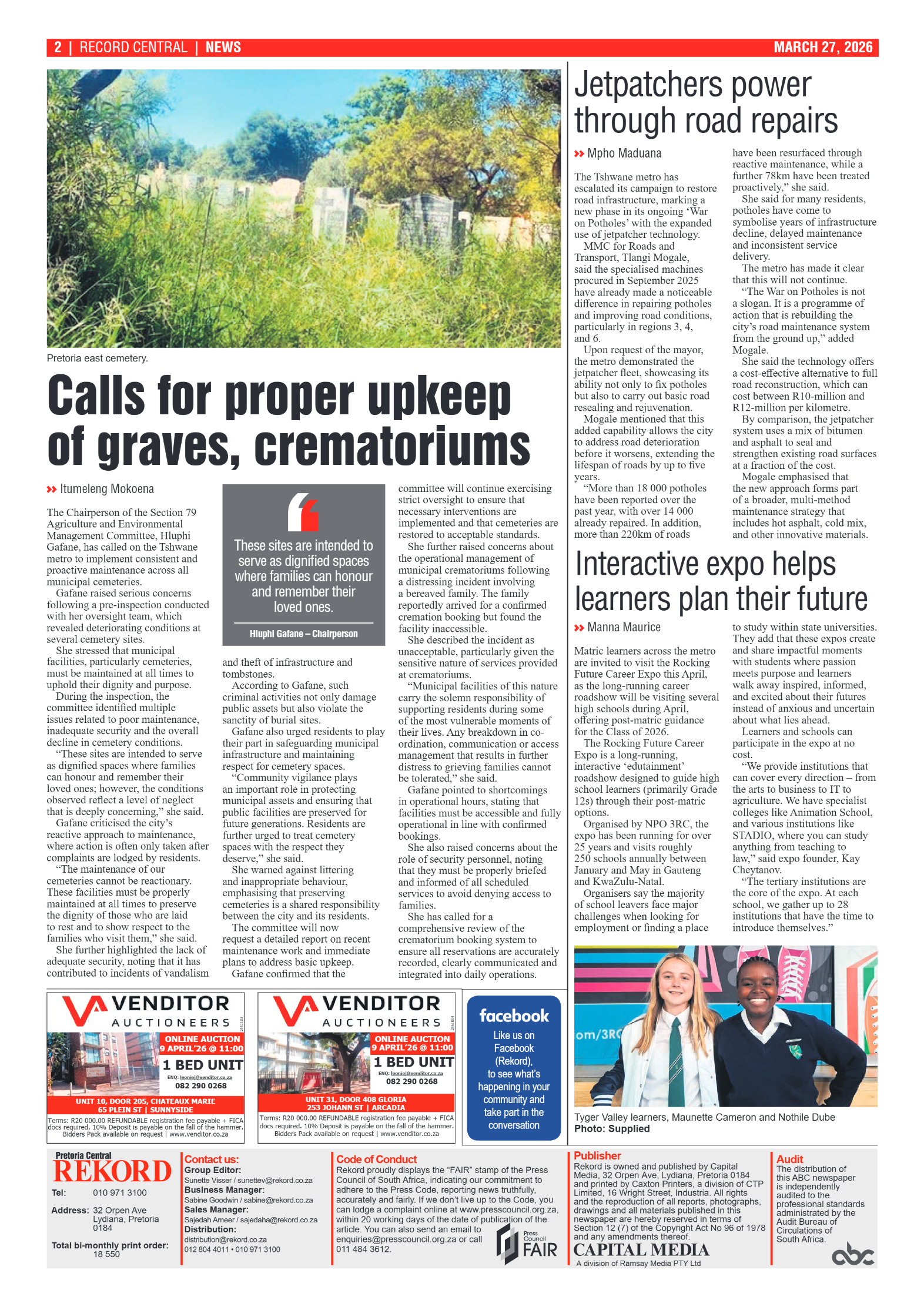 Rekord Central 27 March 2026 page 2