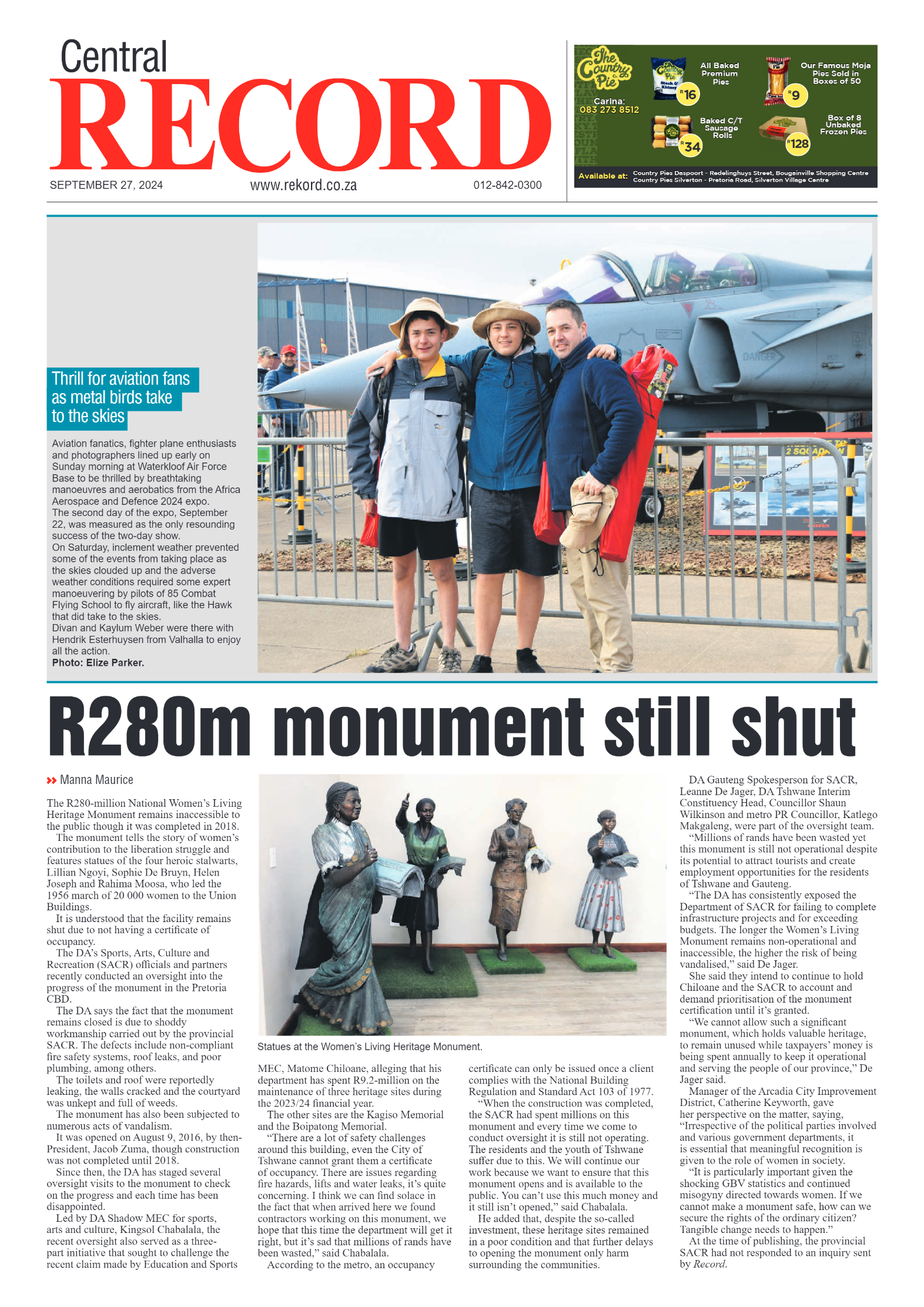 Rekord Central 27 September 2024 page 1