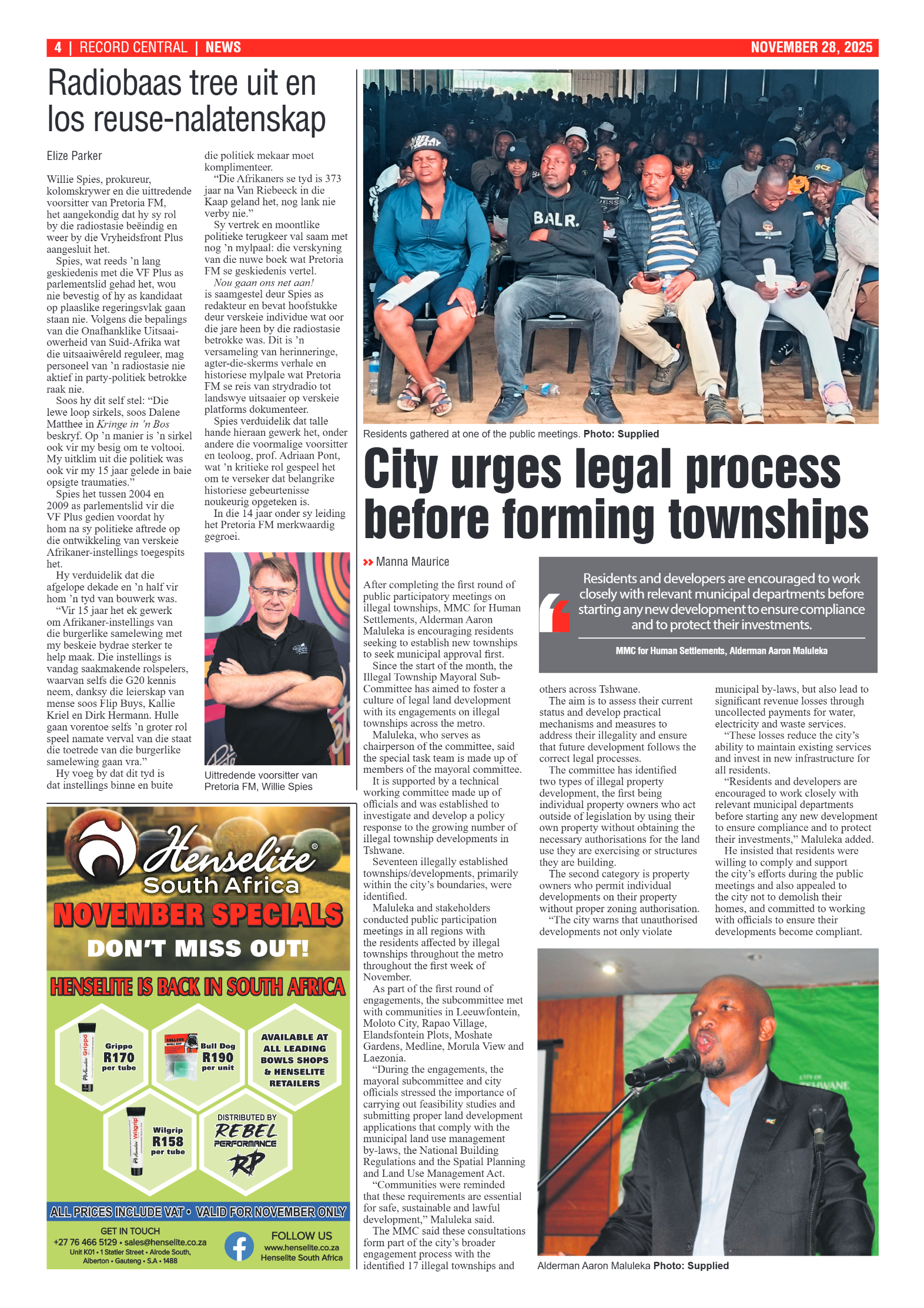 Rekord Central 28 November 2025 page 4