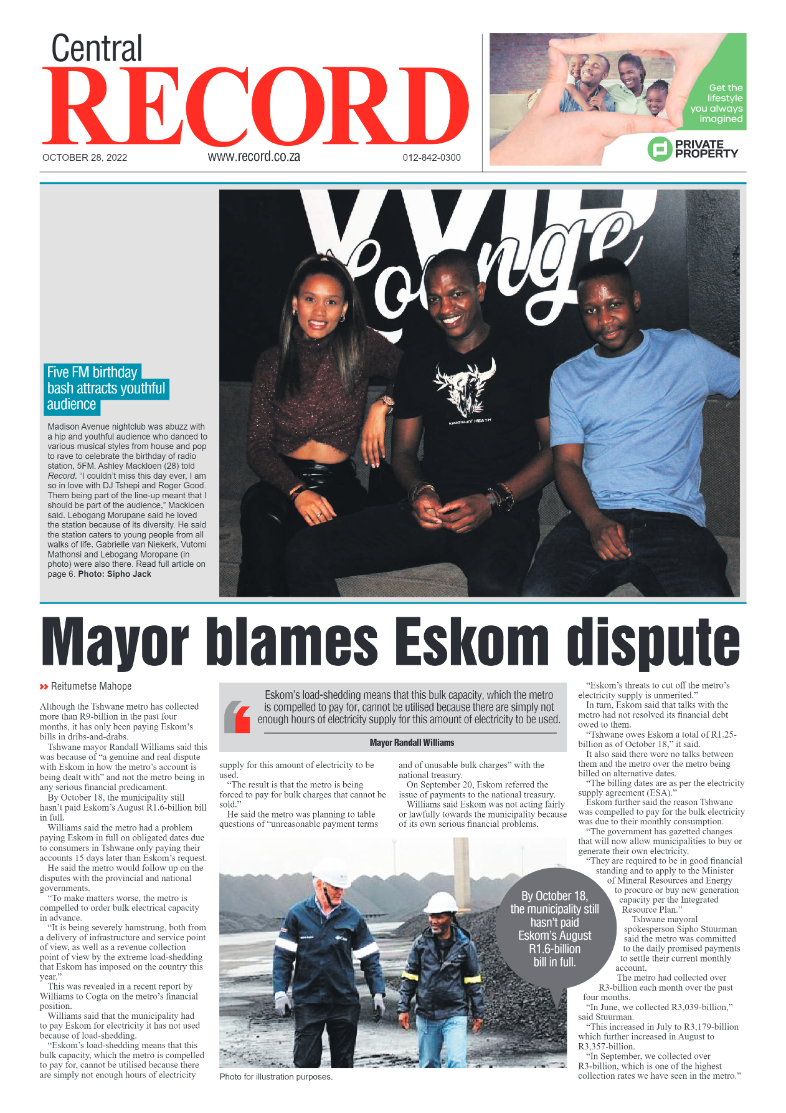 Rekord Central 28 October 2022 page 1