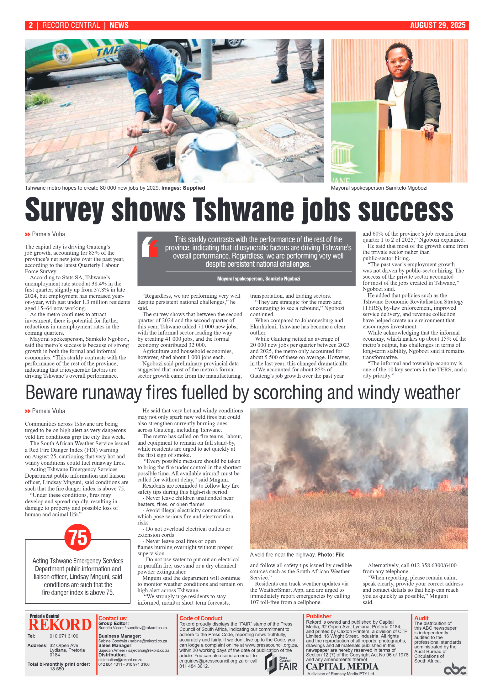 Rekord Central 29 August 2025 page 2