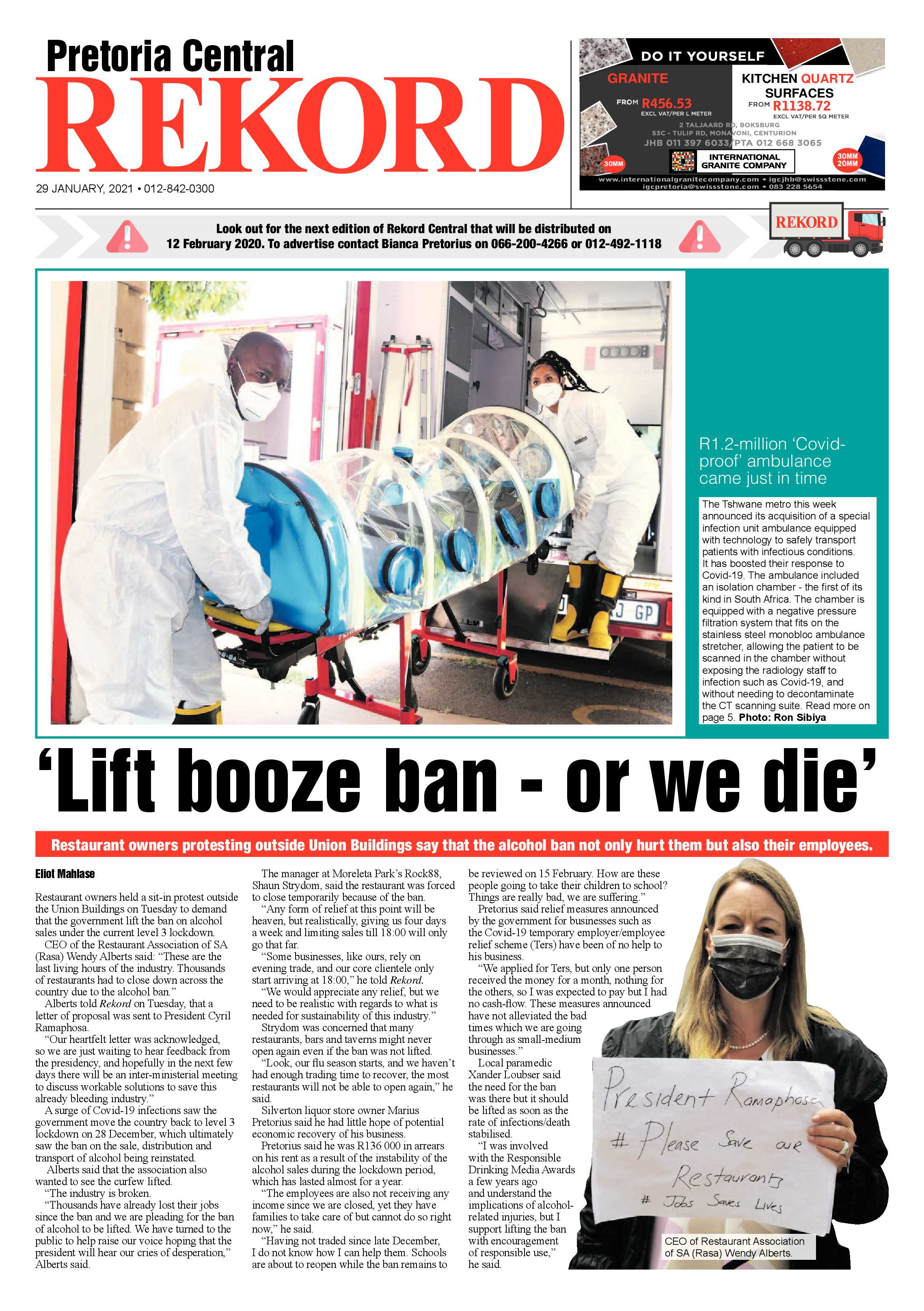 Rekord Central 29 January 2021 page 1