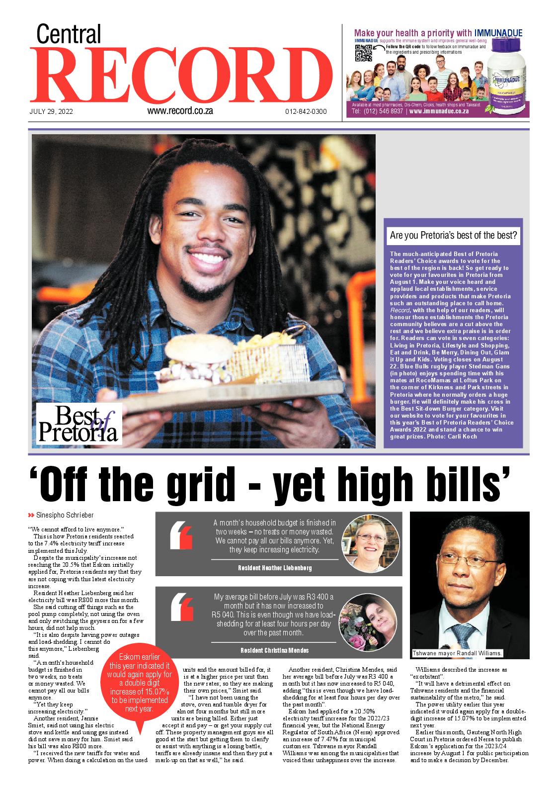 Rekord Central 29 July 2022 page 1