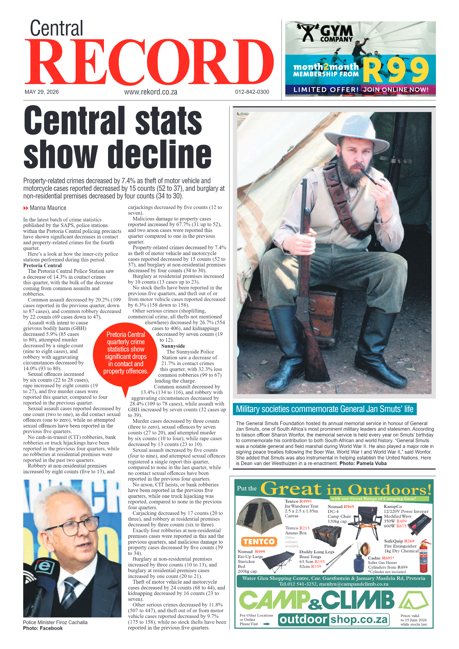 Rekord Central 29 May 2026 page 1