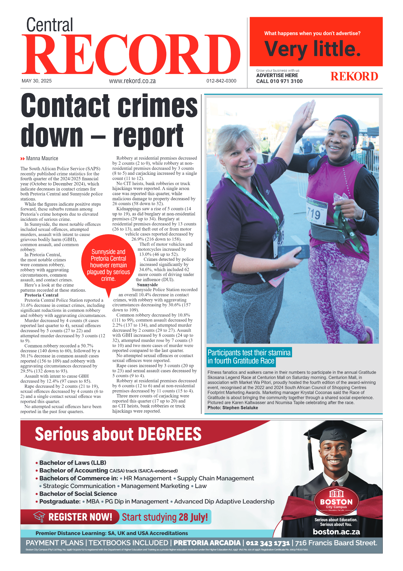 Rekord Central 30 May 2025 page 1
