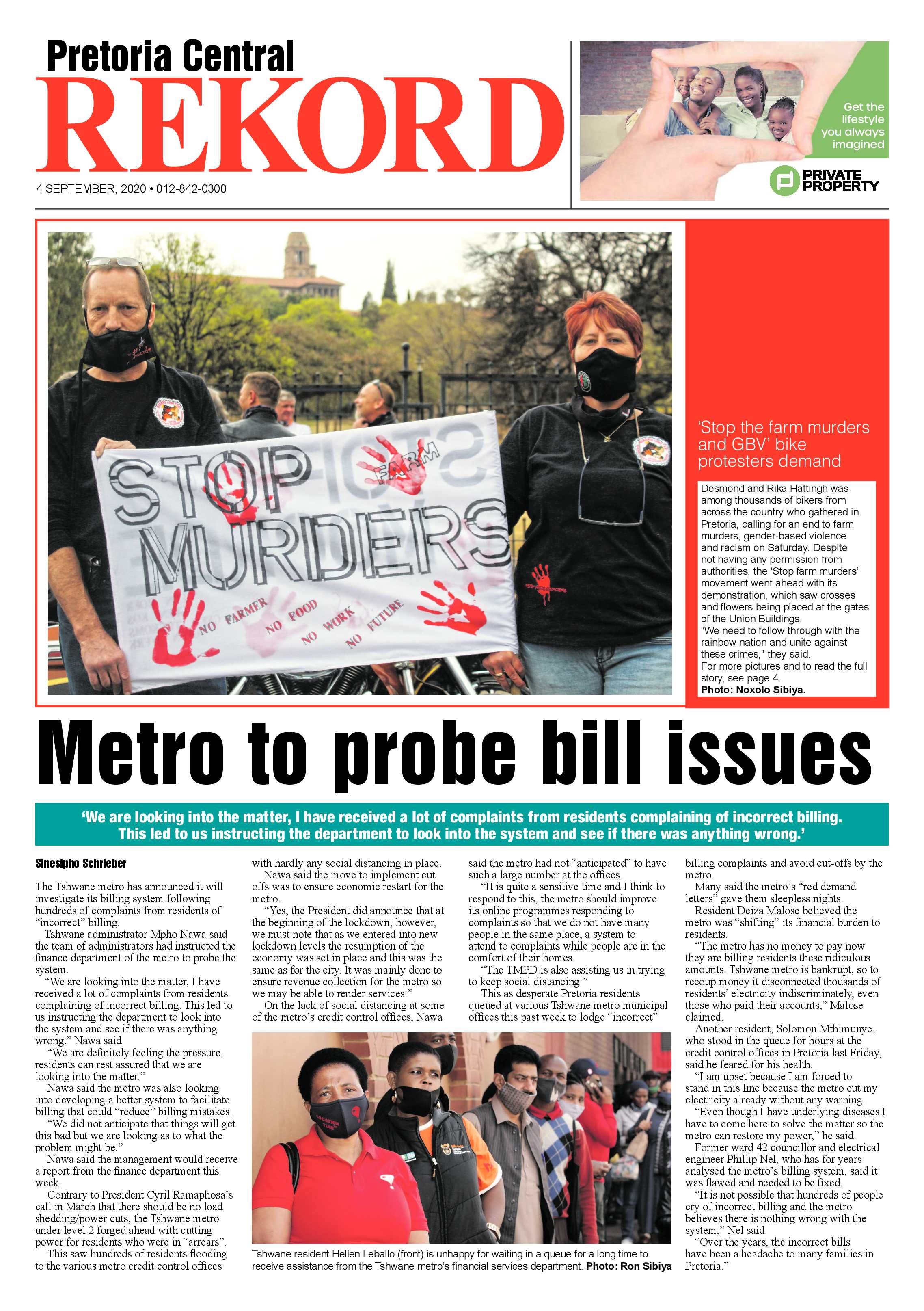 Rekord Central 4 September 2020 page 1