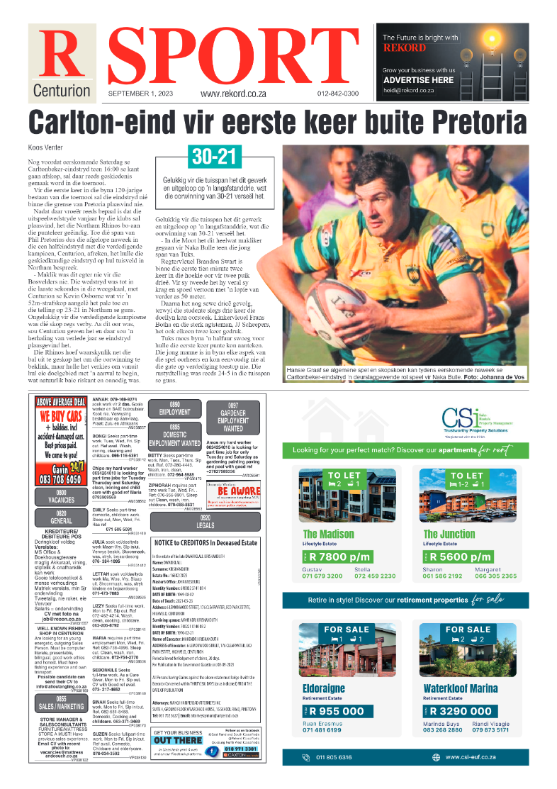Rekord Centurion 01 September 2023 page 8