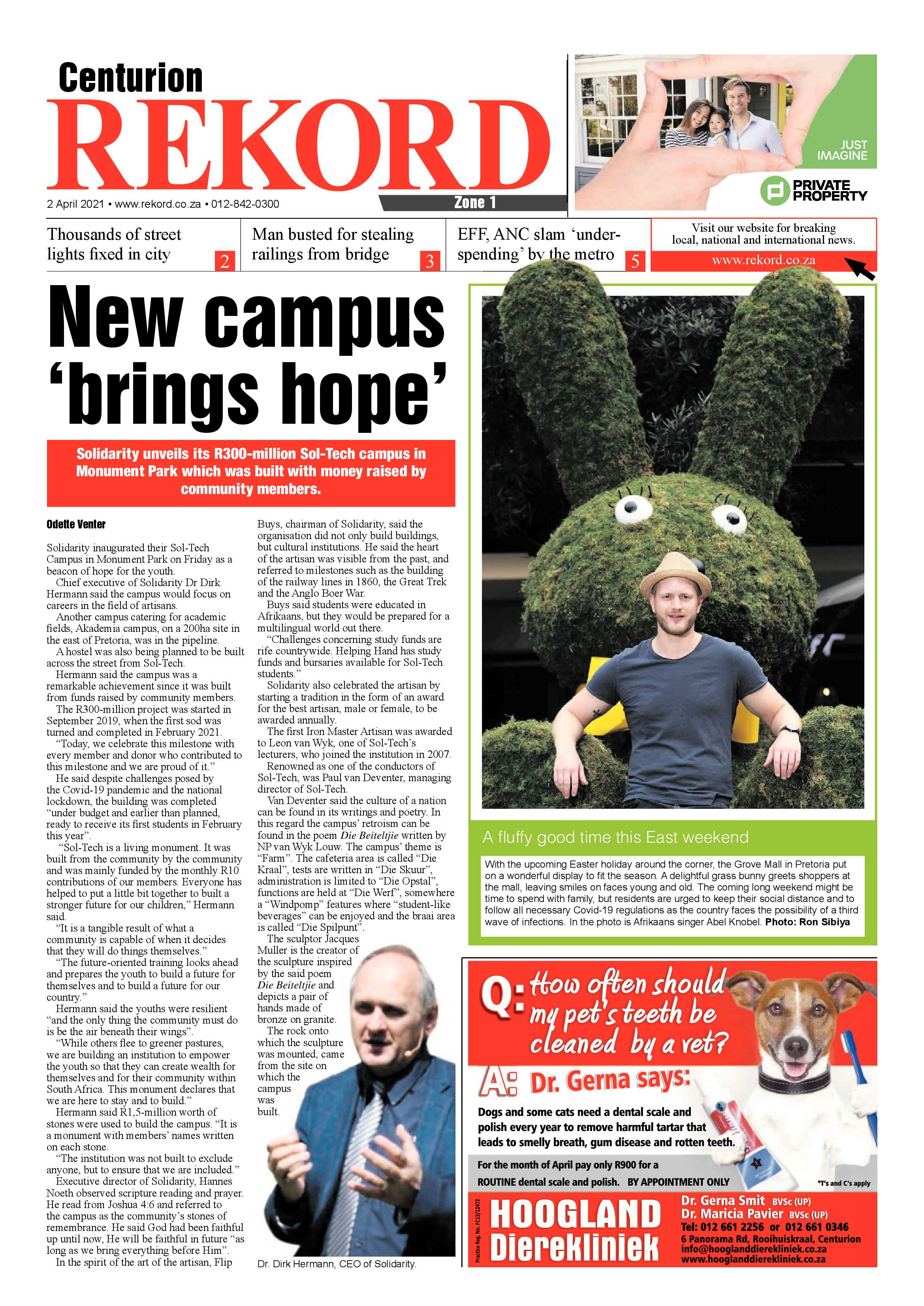 Rekord Centurion 02 April 2021 page 1