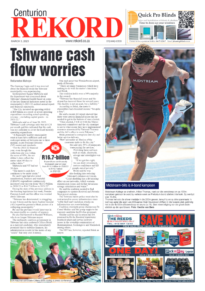 Rekord  Centurion 03 March 2023 page 1