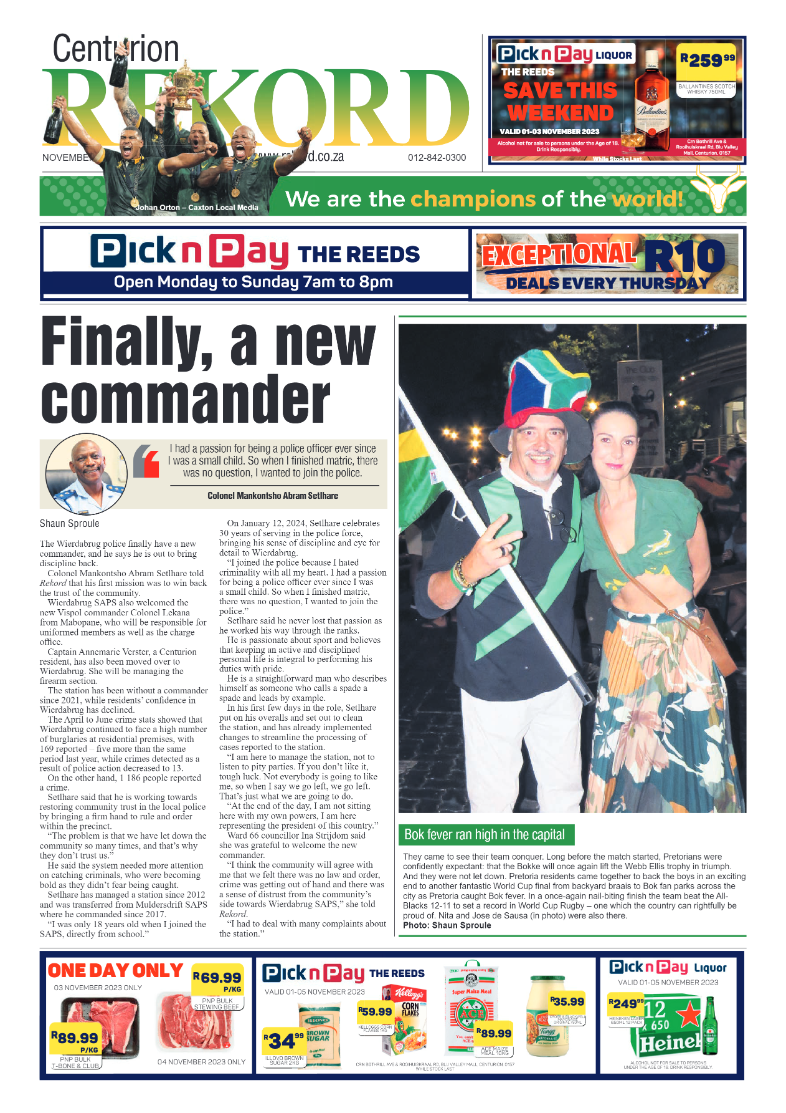 Rekord Centurion 03 November 2023 page 1