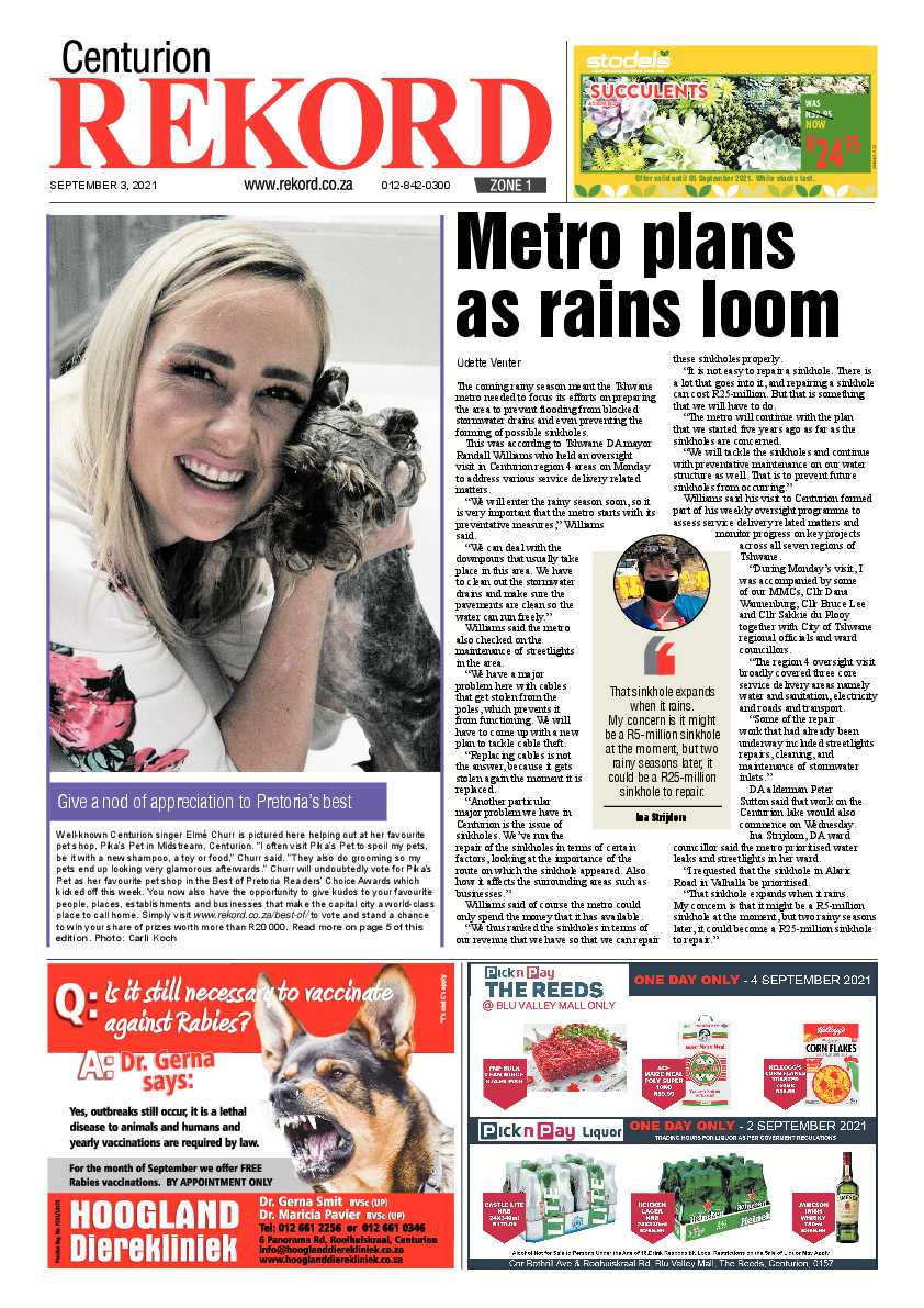 Rekord Centurion 03 September 2021 page 1