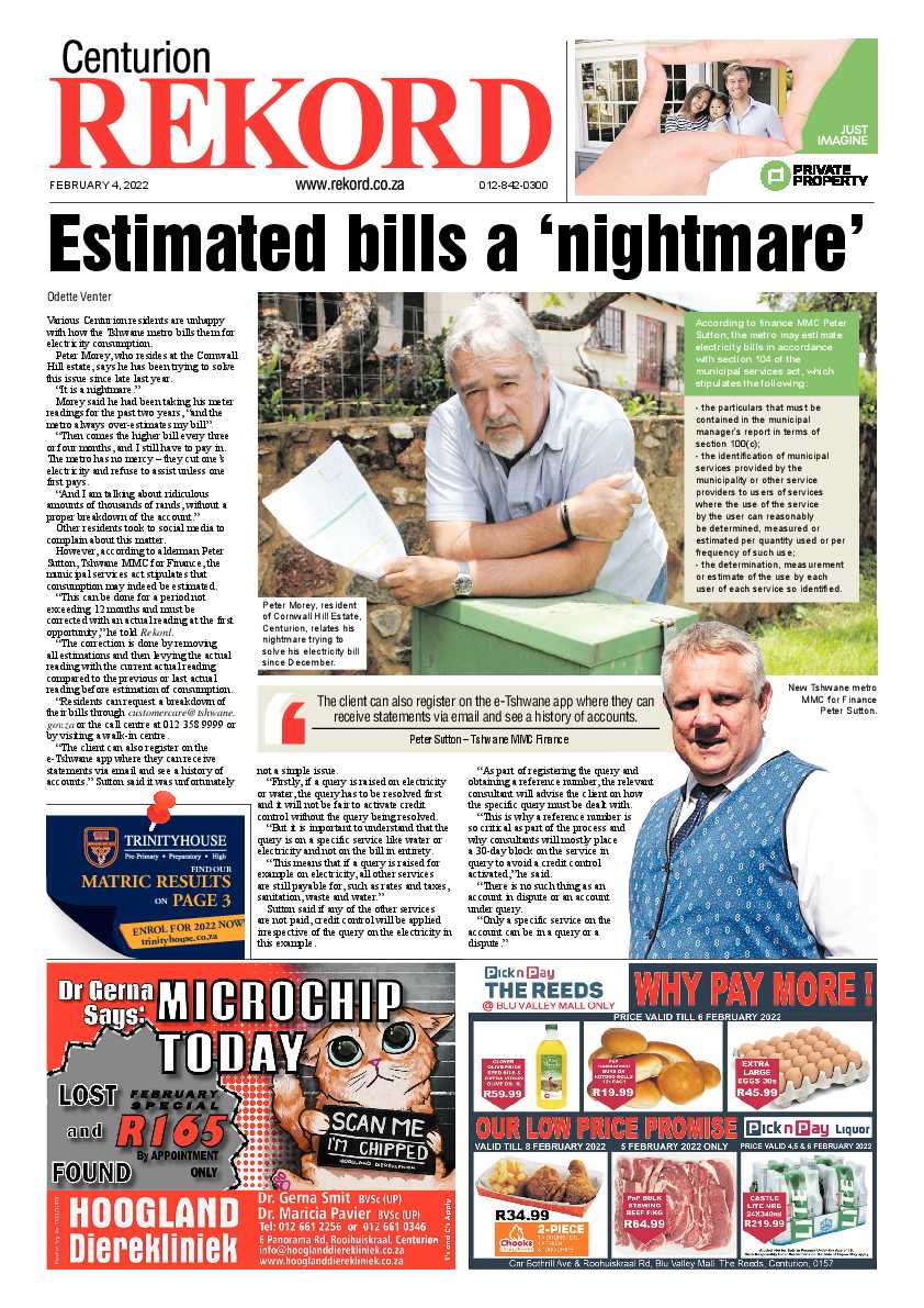 Rekord Centurion 04 February 2022 page 1