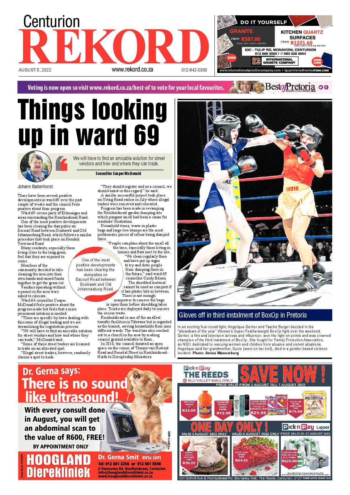 Rekord Centurion 05 August 2022 page 1