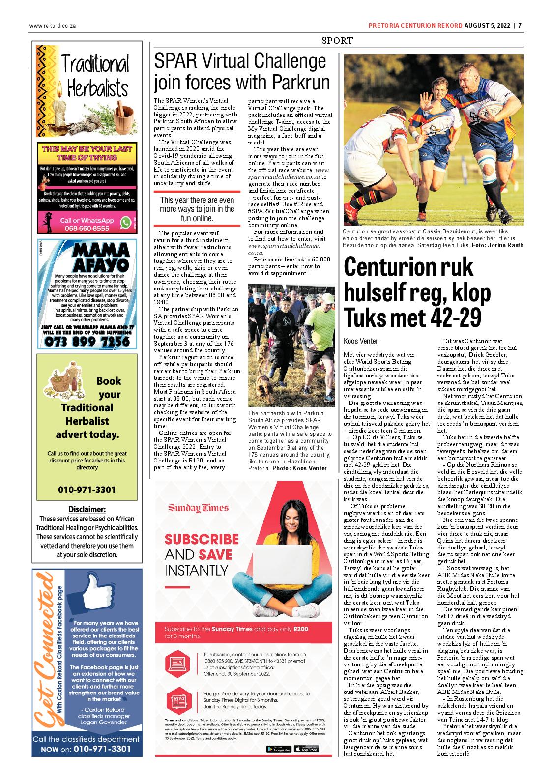 Rekord Centurion 05 August 2022 page 7