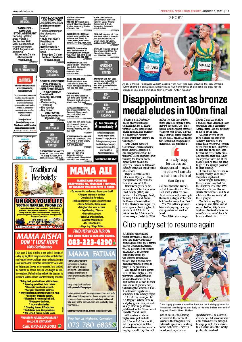 Rekord Centurion 06 August 2021 page 11