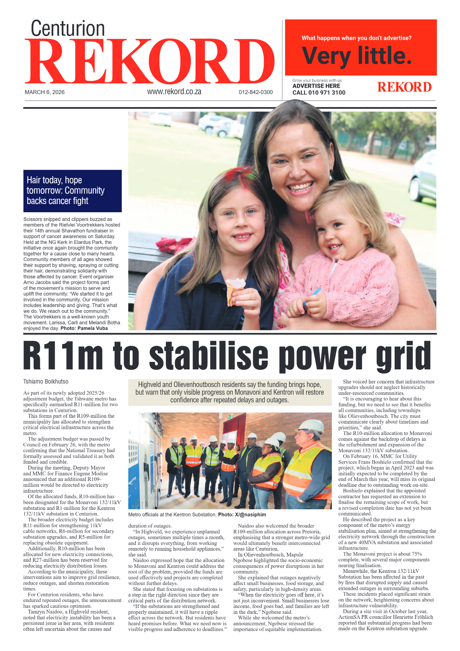 Rekord Centurion 06 March 2026 page 1