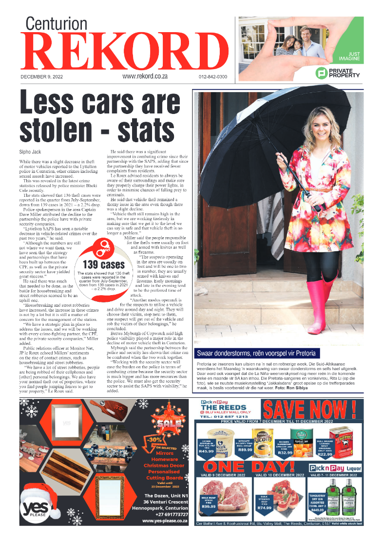 Rekord Centurion 09 December 2022 page 1