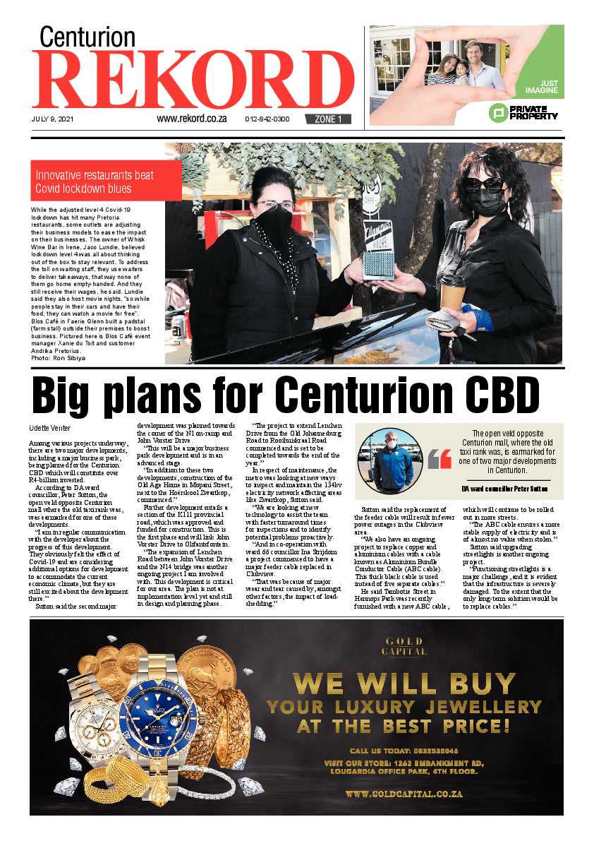 Rekord Centurion 09 July 2021 page 1