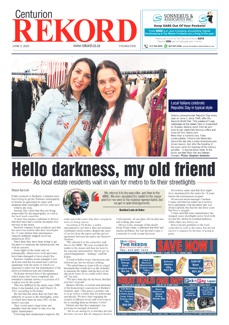 Rekord Centurion 09 June 2023 page 1