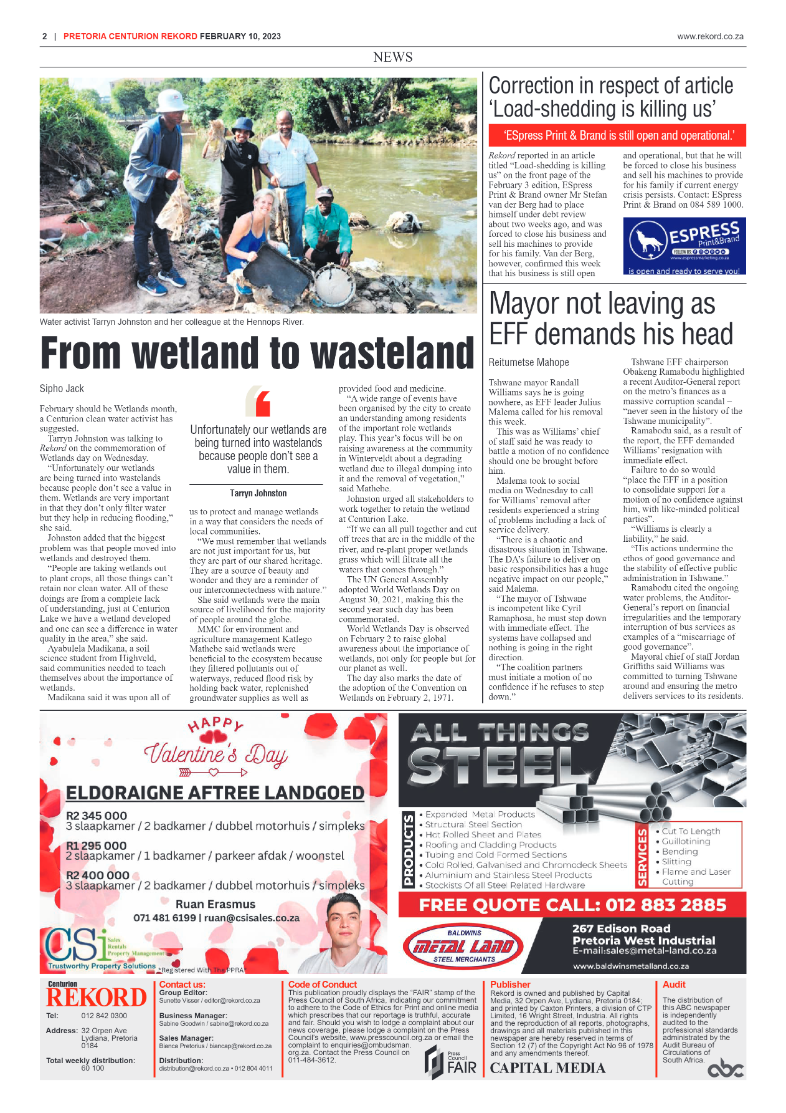 Rekord  Centurion 10 February 2023 page 2