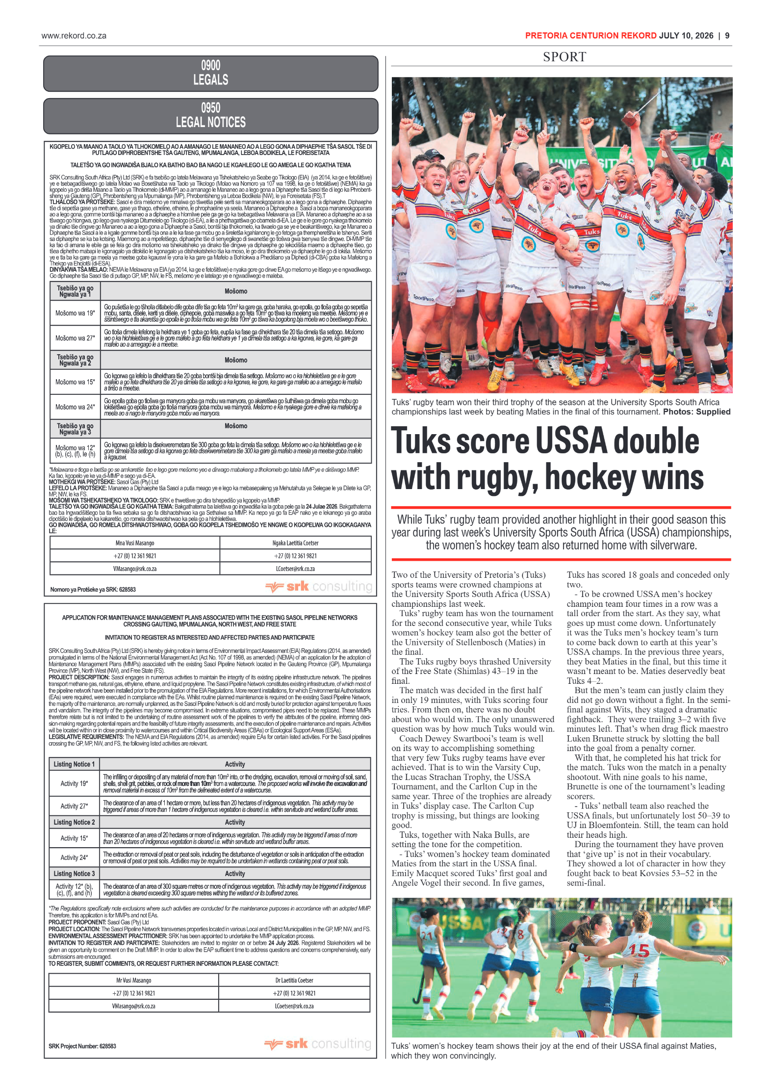 Rekord Centurion 10 July 2026 page 11