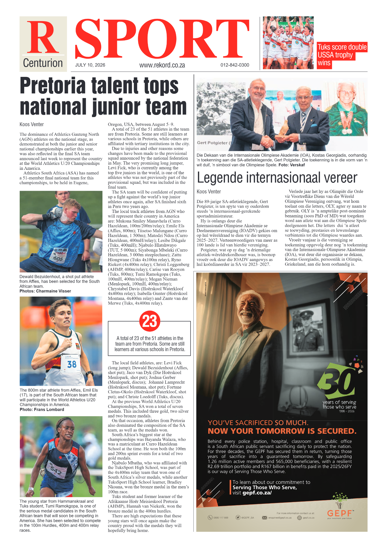 Rekord Centurion 10 July 2026 page 12
