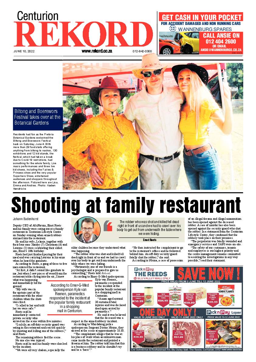 Rekord Centurion 10 June 2022 page 1