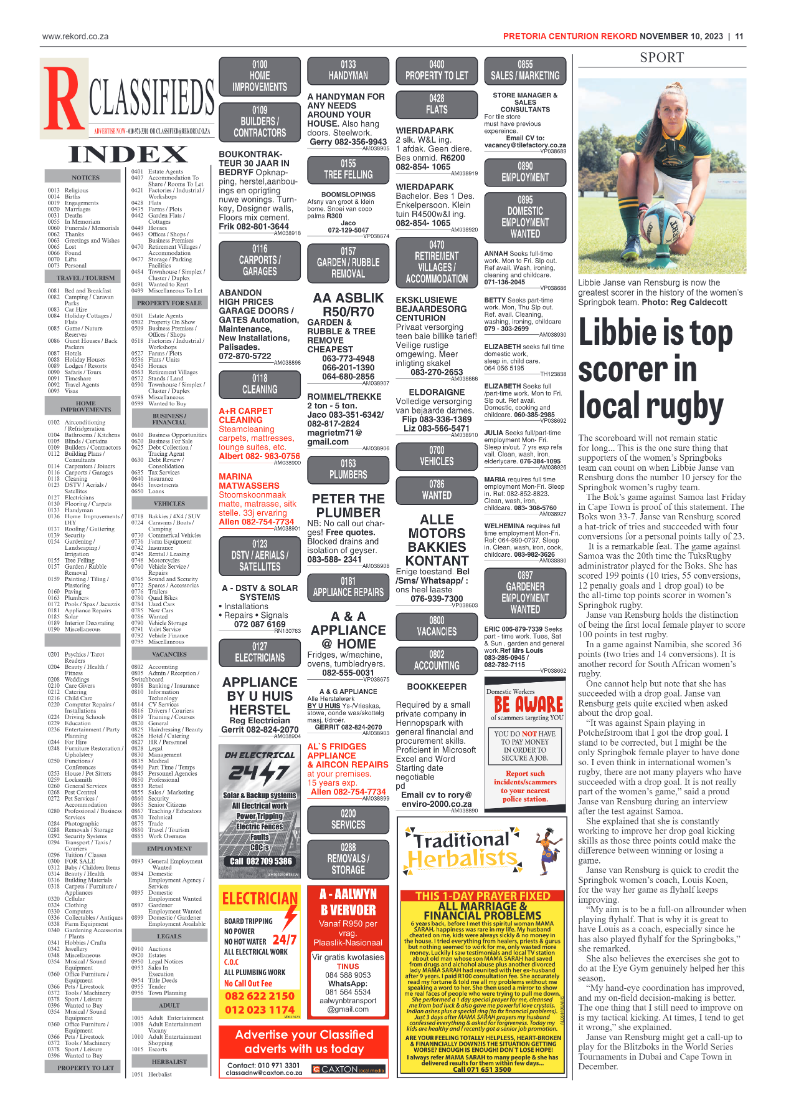 Rekord Centurion 10 November 2023 page 11