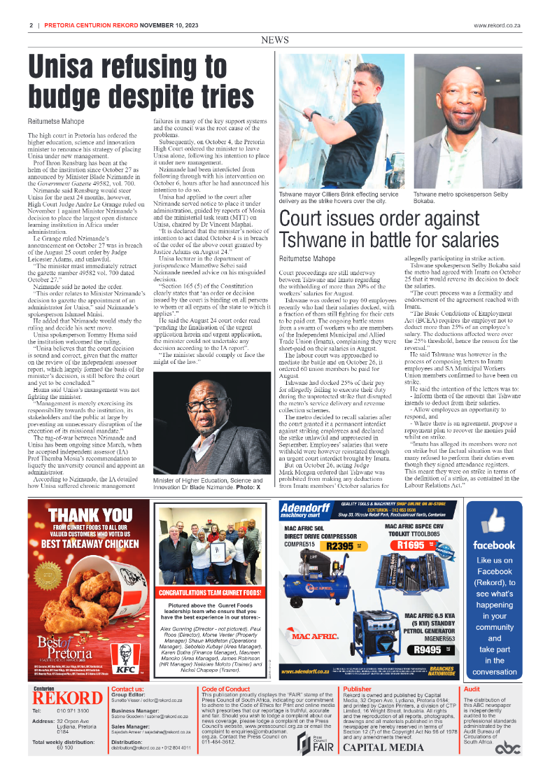 Rekord Centurion 10 November 2023 page 2