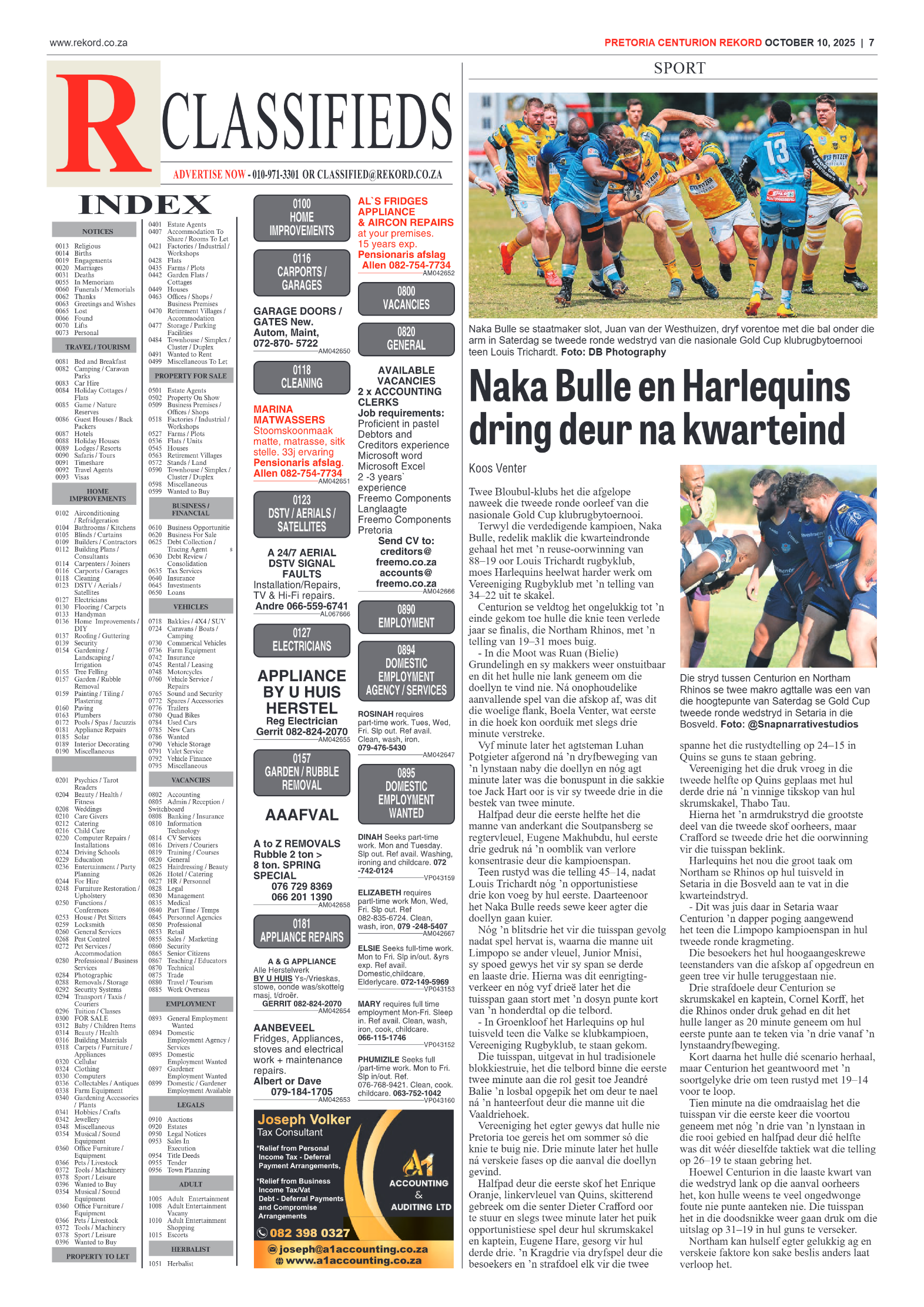 Rekord Centurion 10 October 2025 page 9