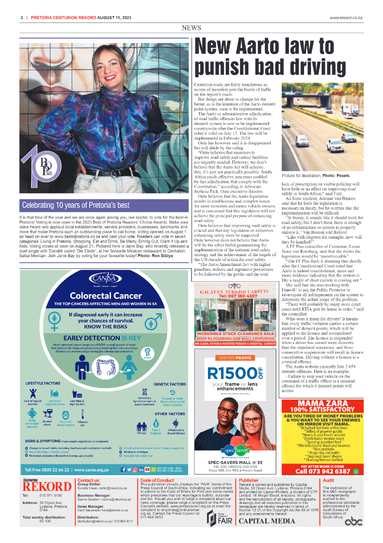 Rekord Centurion 11 August 2023 page 2