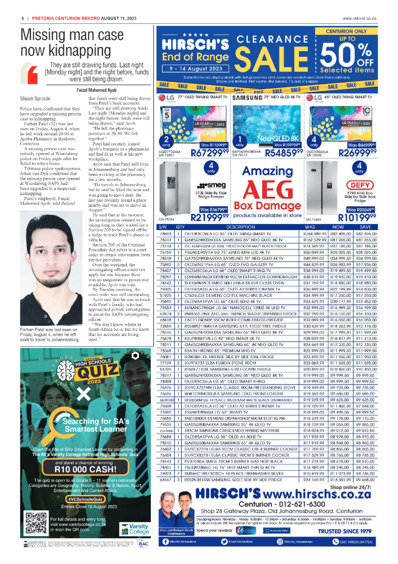 Rekord Centurion 11 August 2023 page 4