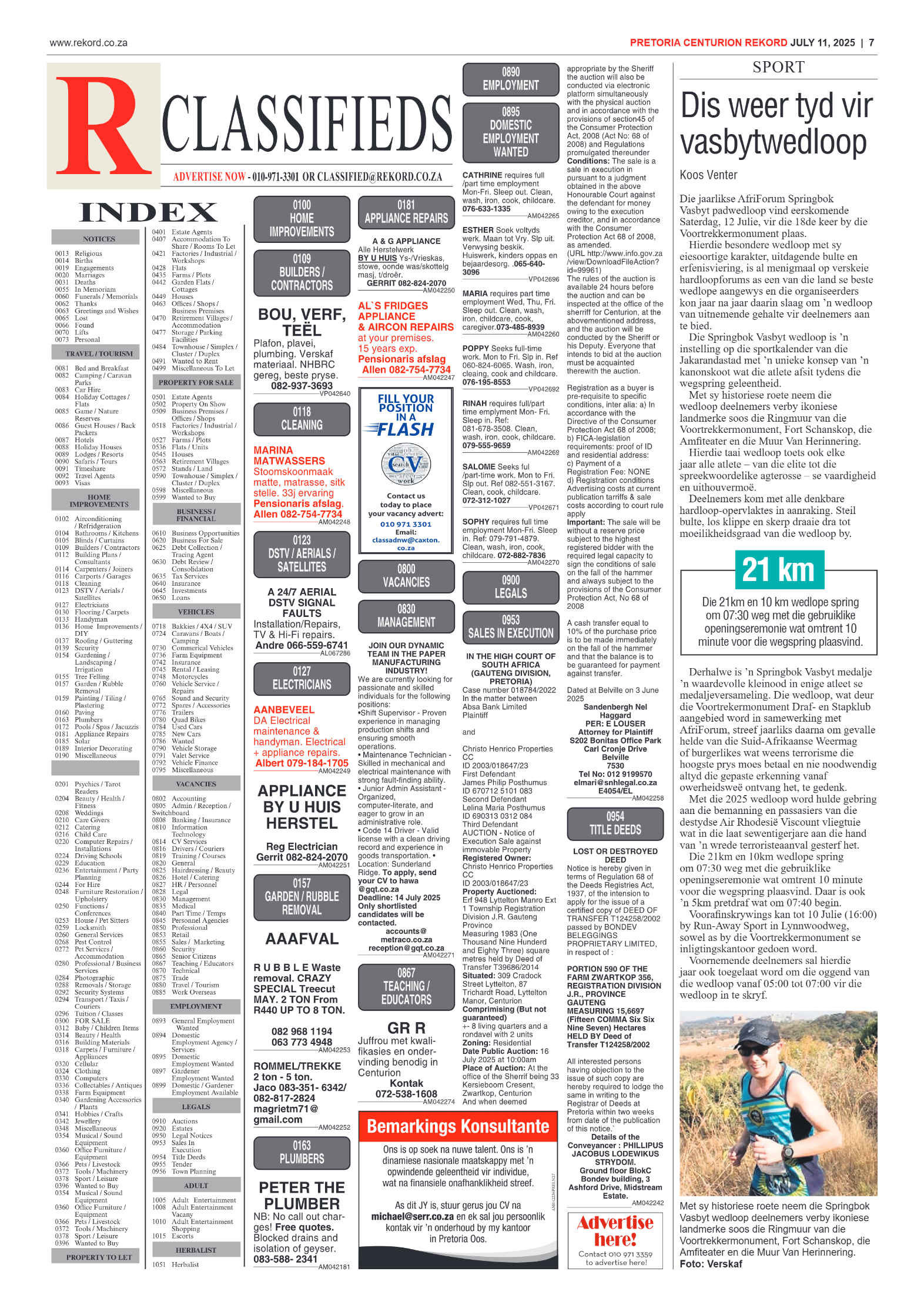 Rekord Centurion 11 July 2025 page 9