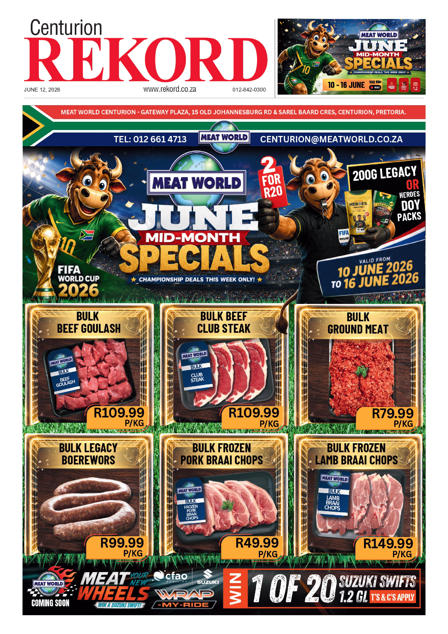 Rekord Centurion 12 June 2026 page 1