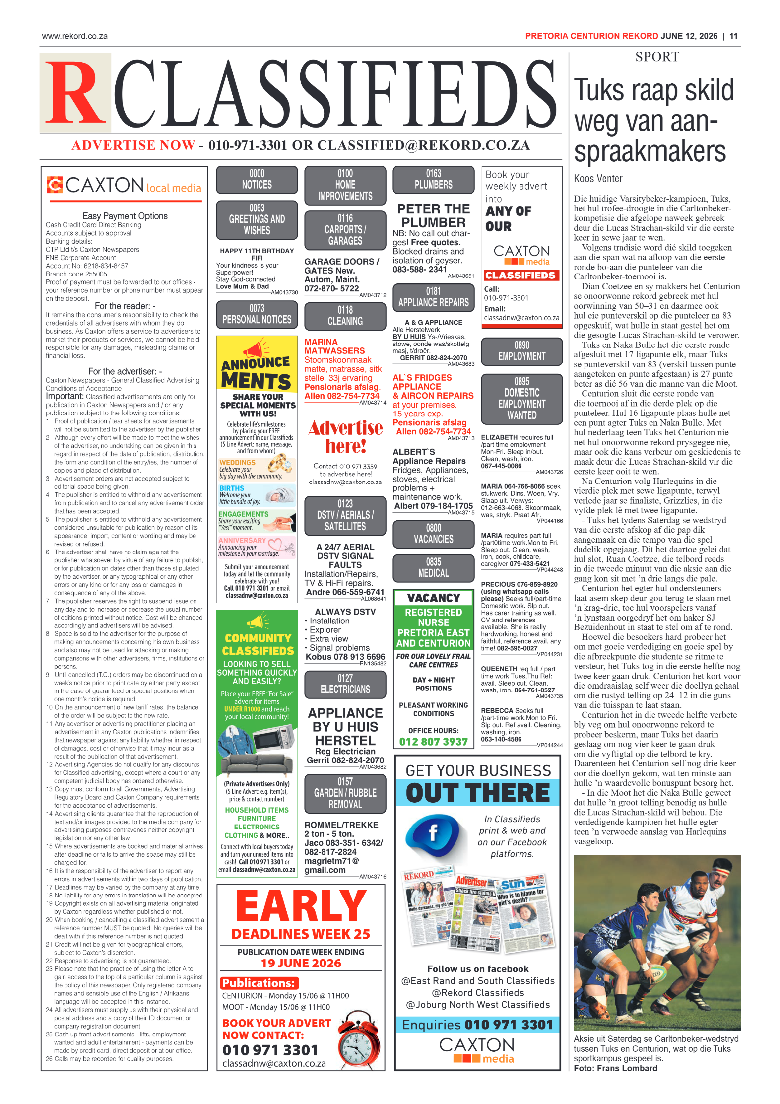 Rekord Centurion 12 June 2026 page 11