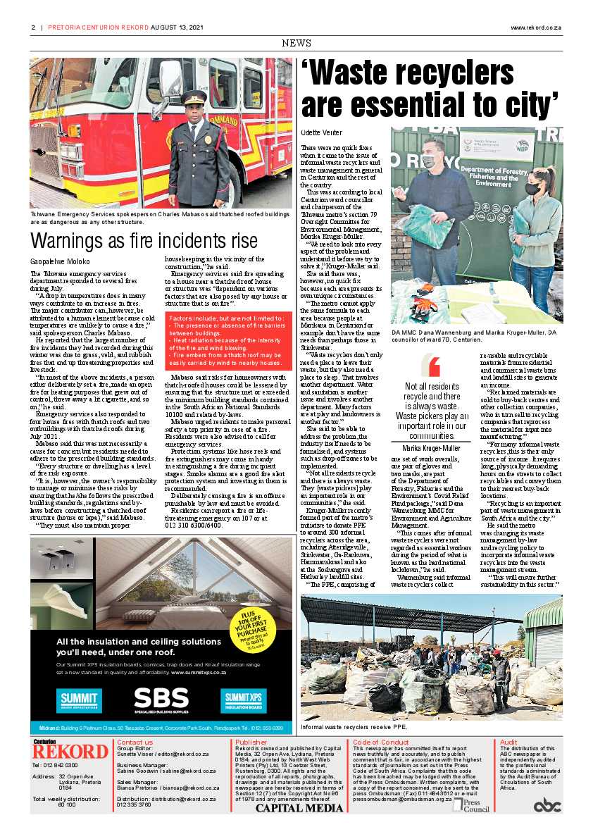 Rekord Centurion 13 August 2021 page 2