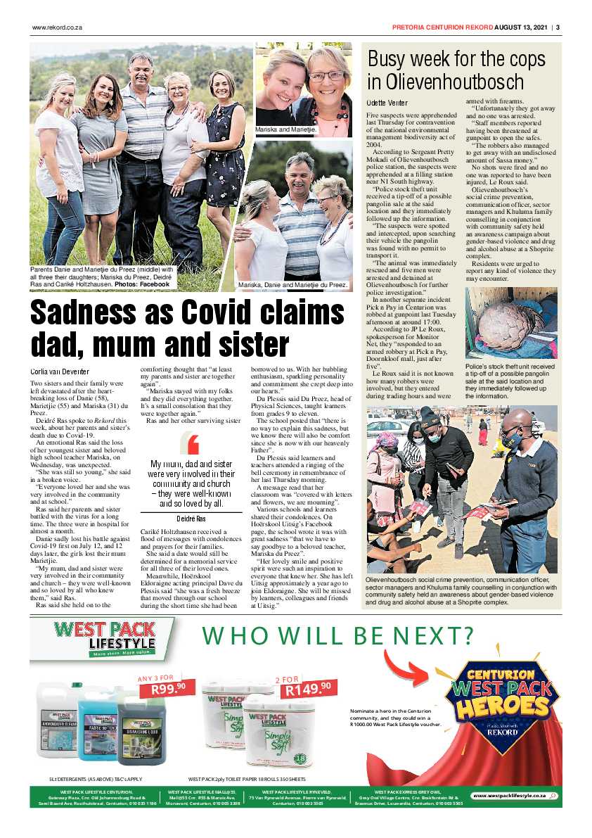 Rekord Centurion 13 August 2021 page 3