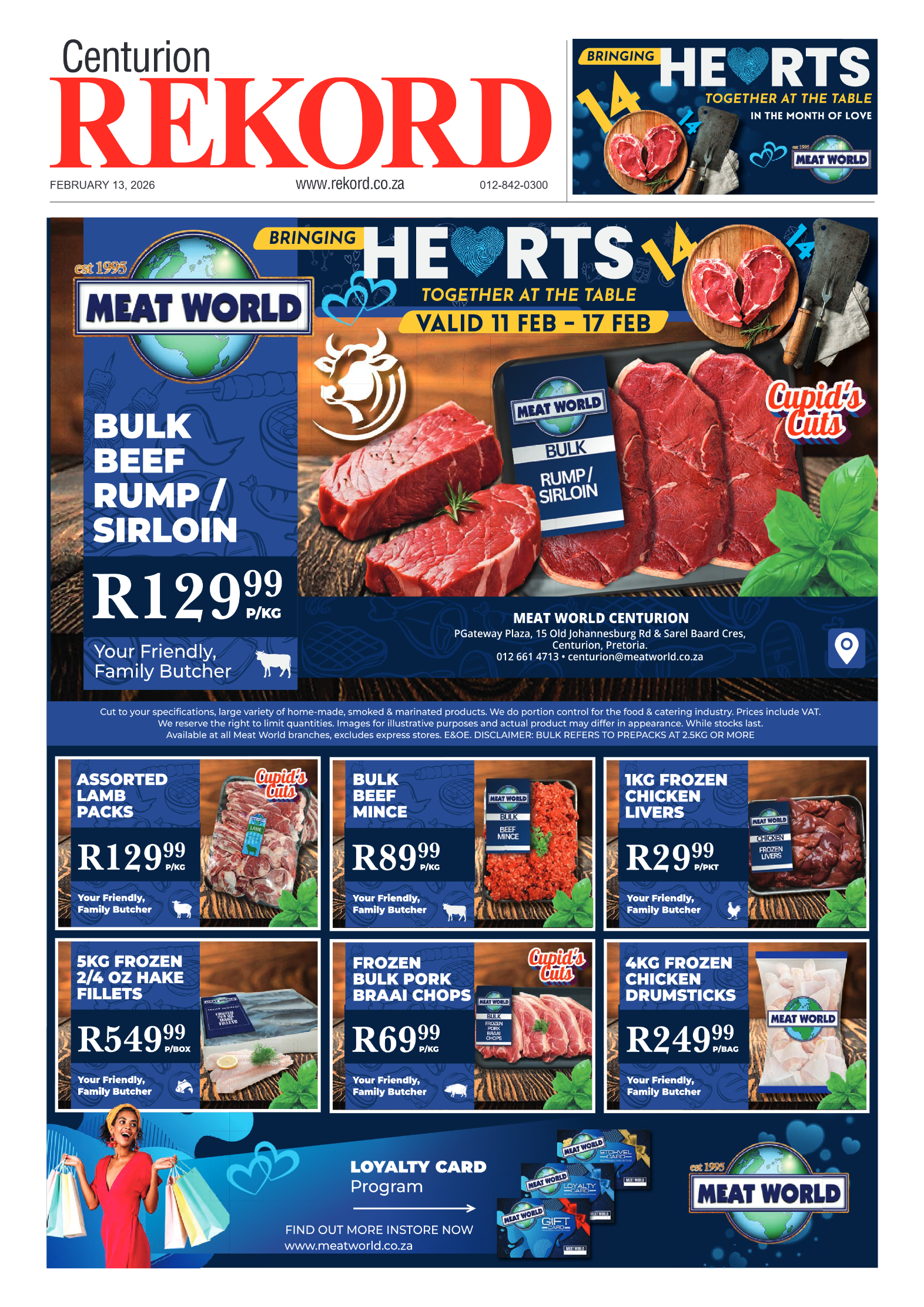 Rekord Centurion 13 February 2026 page 1