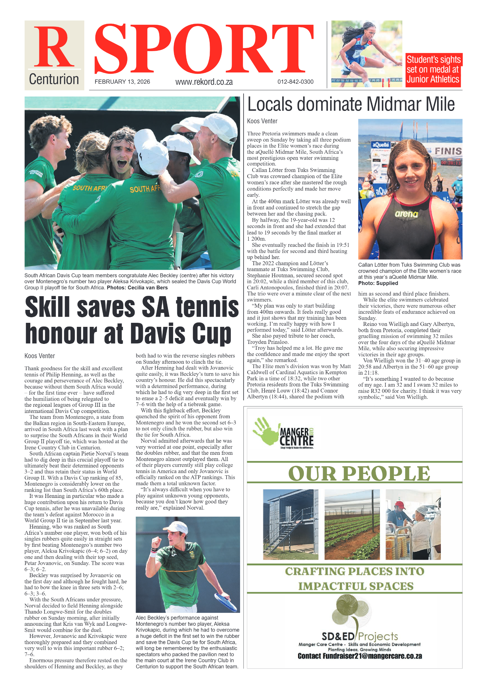 Rekord Centurion 13 February 2026 page 12