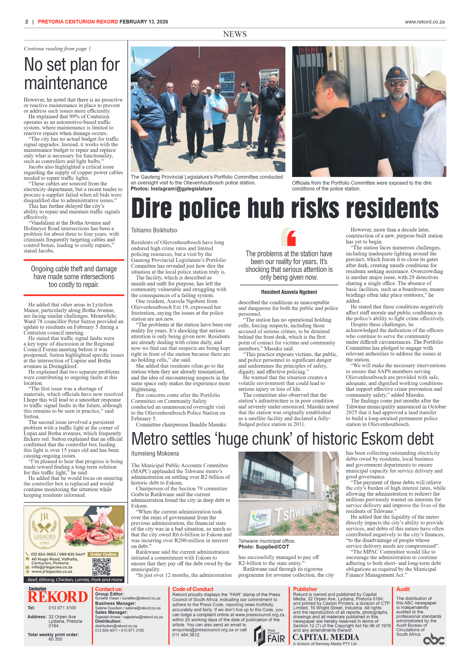 Rekord Centurion 13 February 2026 page 4