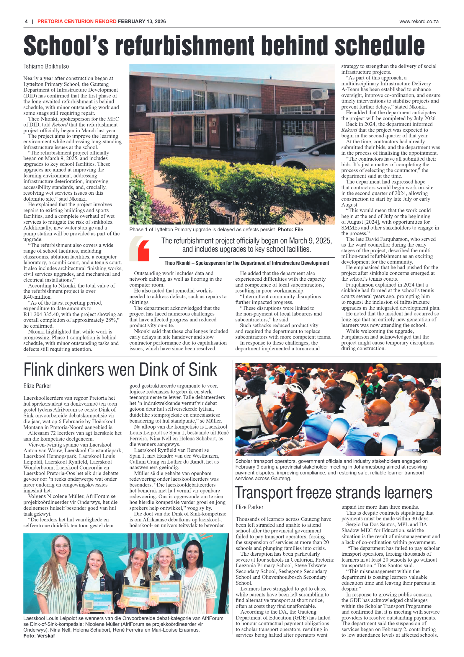Rekord Centurion 13 February 2026 page 6