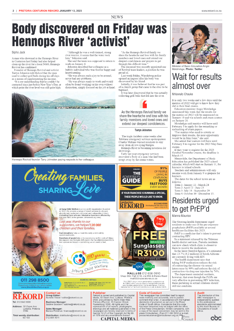 Rekord Centurion 13 January 2023 page 2
