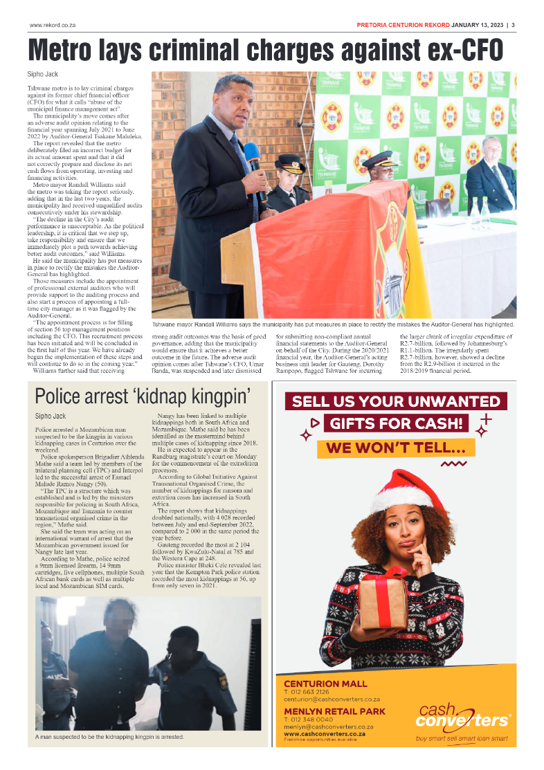 Rekord Centurion 13 January 2023 page 3