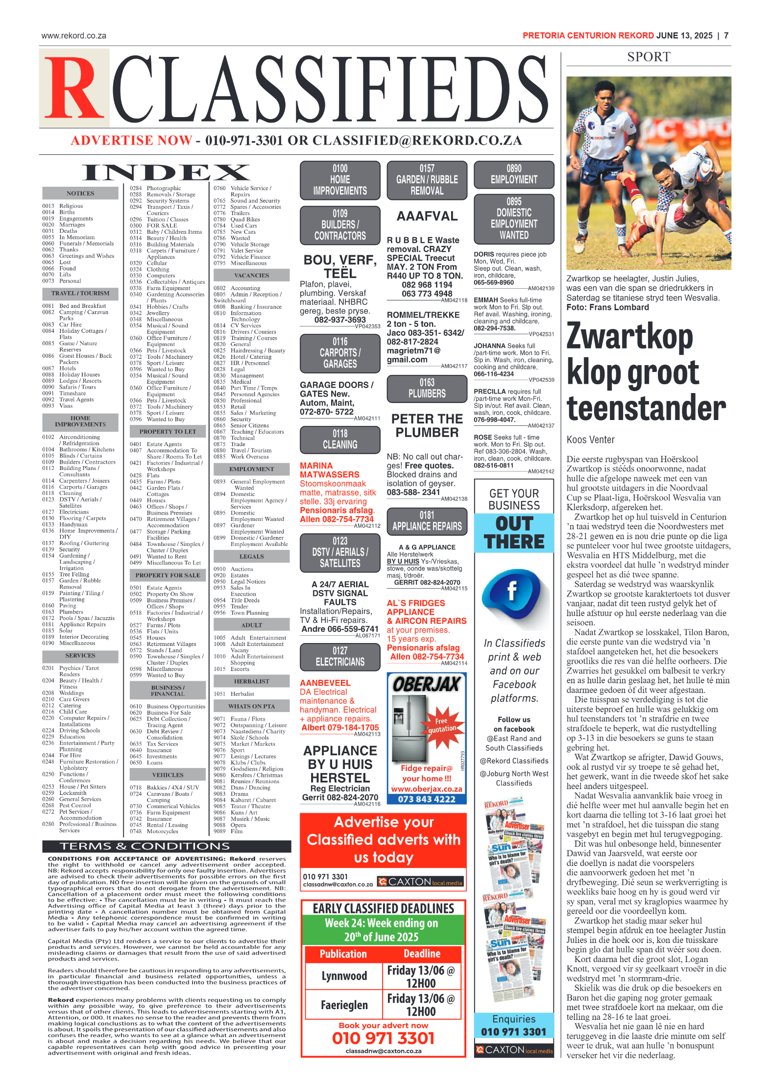 Rekord Centurion 13 June 2025 page 9