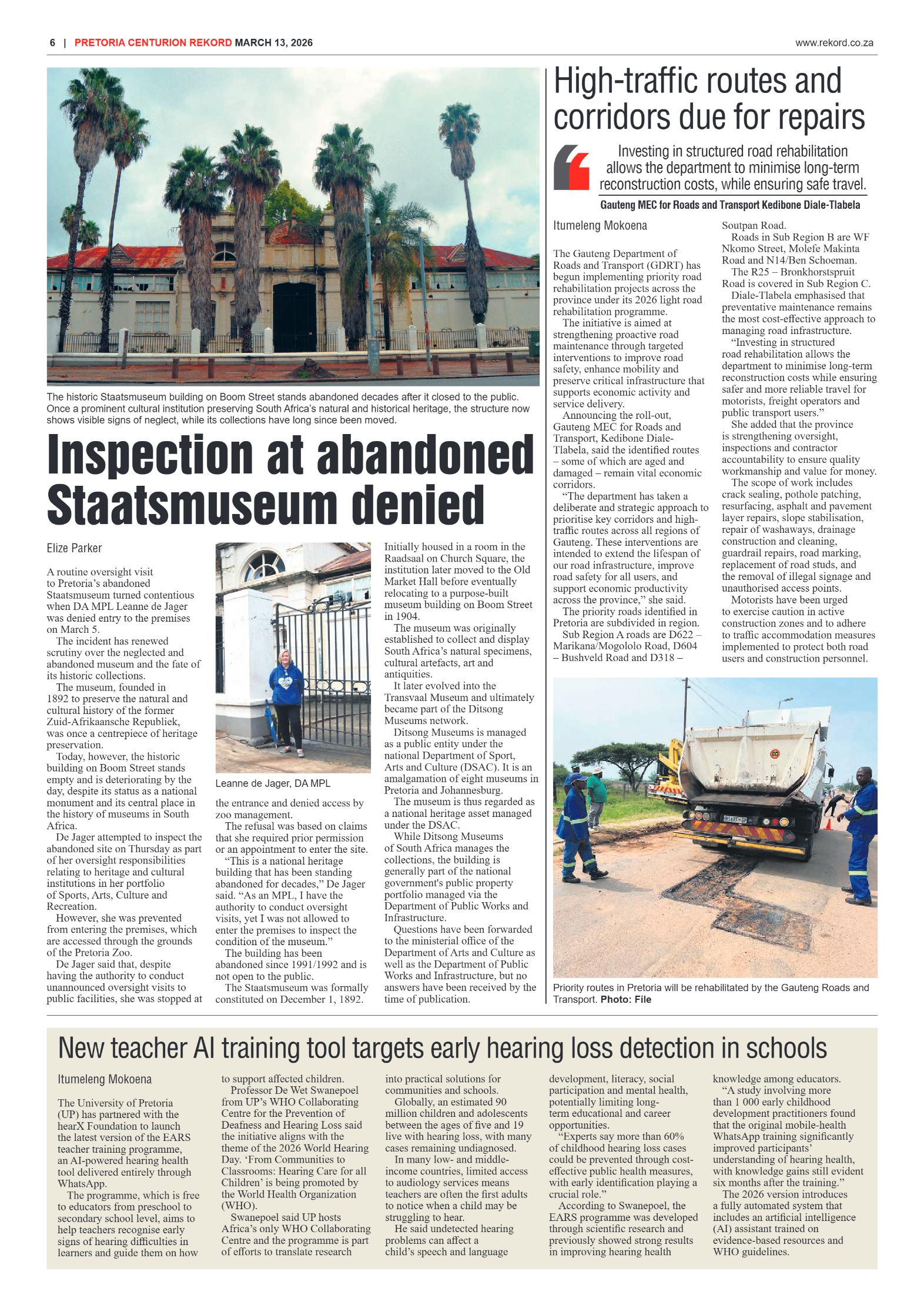 Rekord Centurion 13 March 2026 page 8